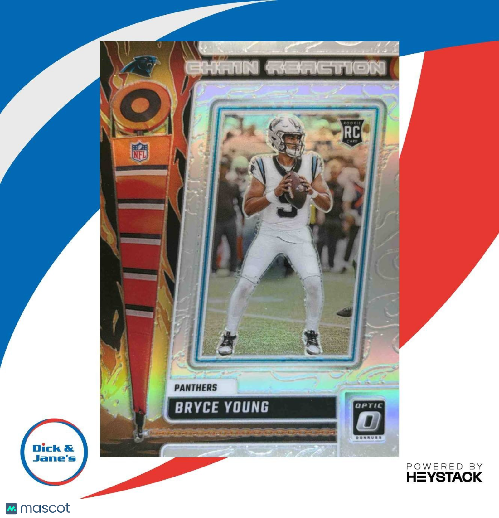 2023 Donruss Optic Bryce Young Chain Reaction Holo Prizm RC Carolina Panthers