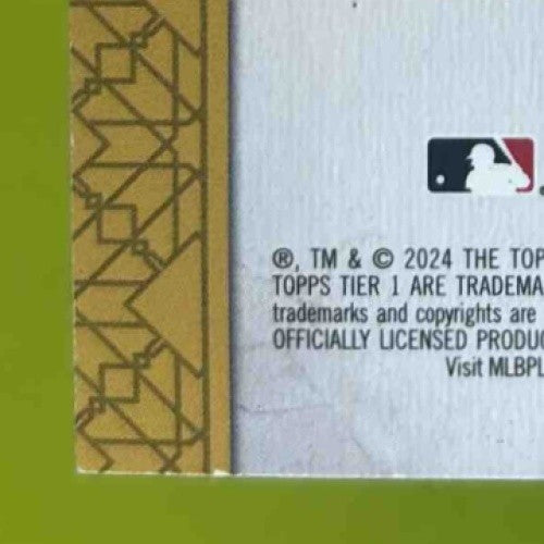 2024 Topps Tier One Zack Wheeler Talent Auto Green Foil 44/49 Phillies