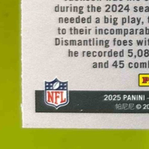 2025 Panini Luminance Lamar Jackson Vestige #4 Baltimore Ravens