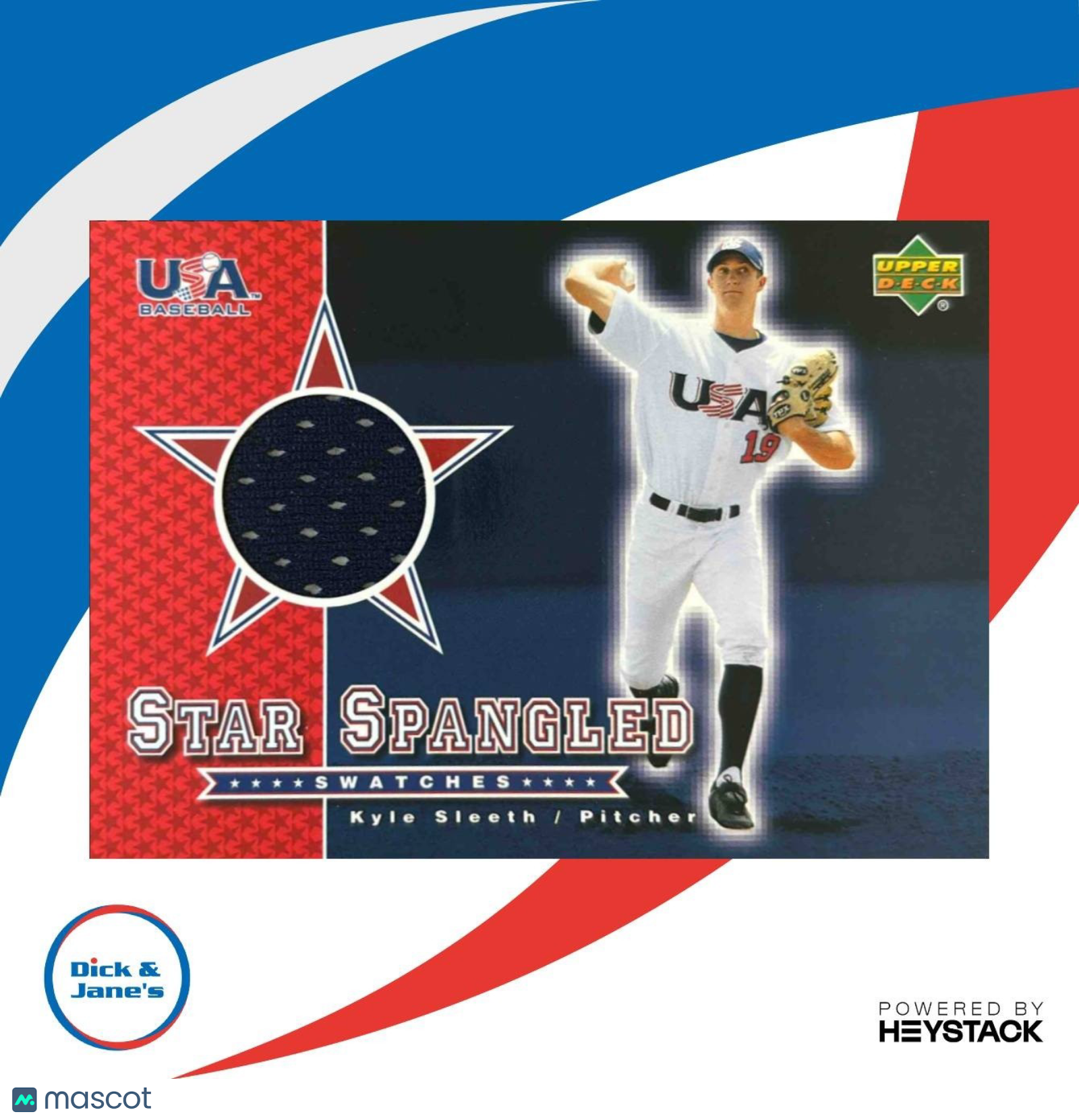 2003 Upper Deck Kyle Sleeth Star Spangled Swatches #SS-KS RC USA