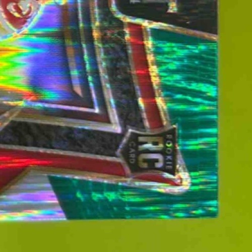 2024 Select Xavier Worthy Green and Yellow Prizm Shock #32 RC Chiefs