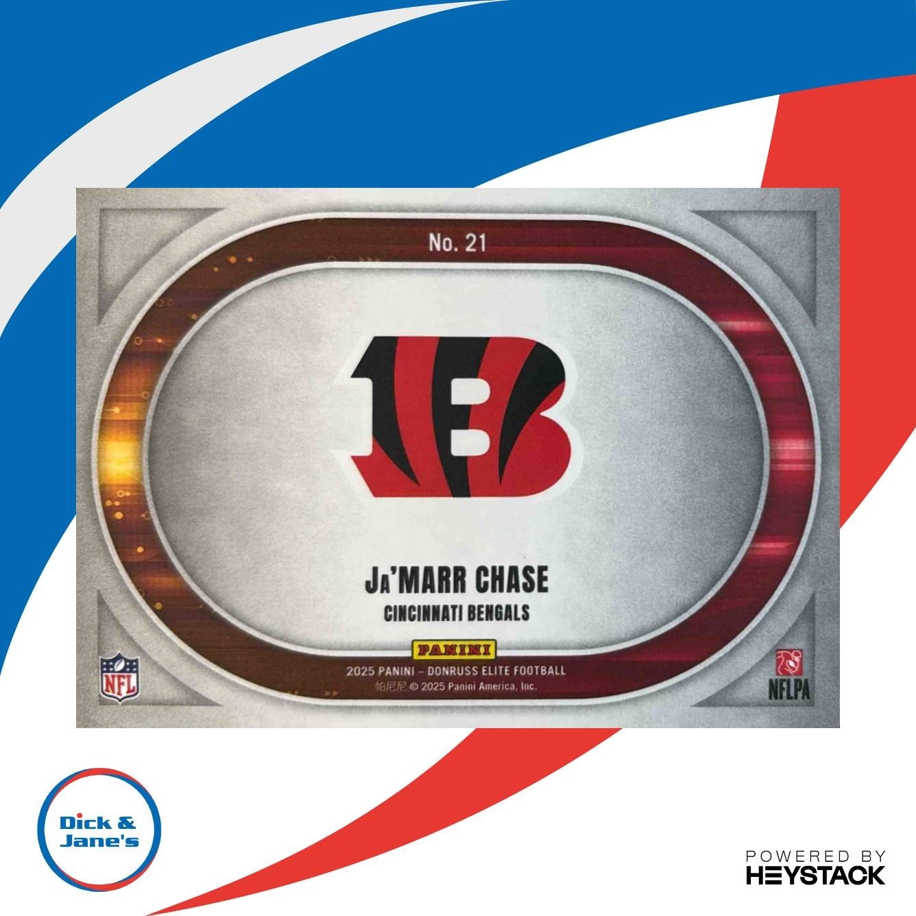 2025 Donruss Elite Ja'Marr Chase Full Throttle Red 49/99 #21 Cincinnati Bengals