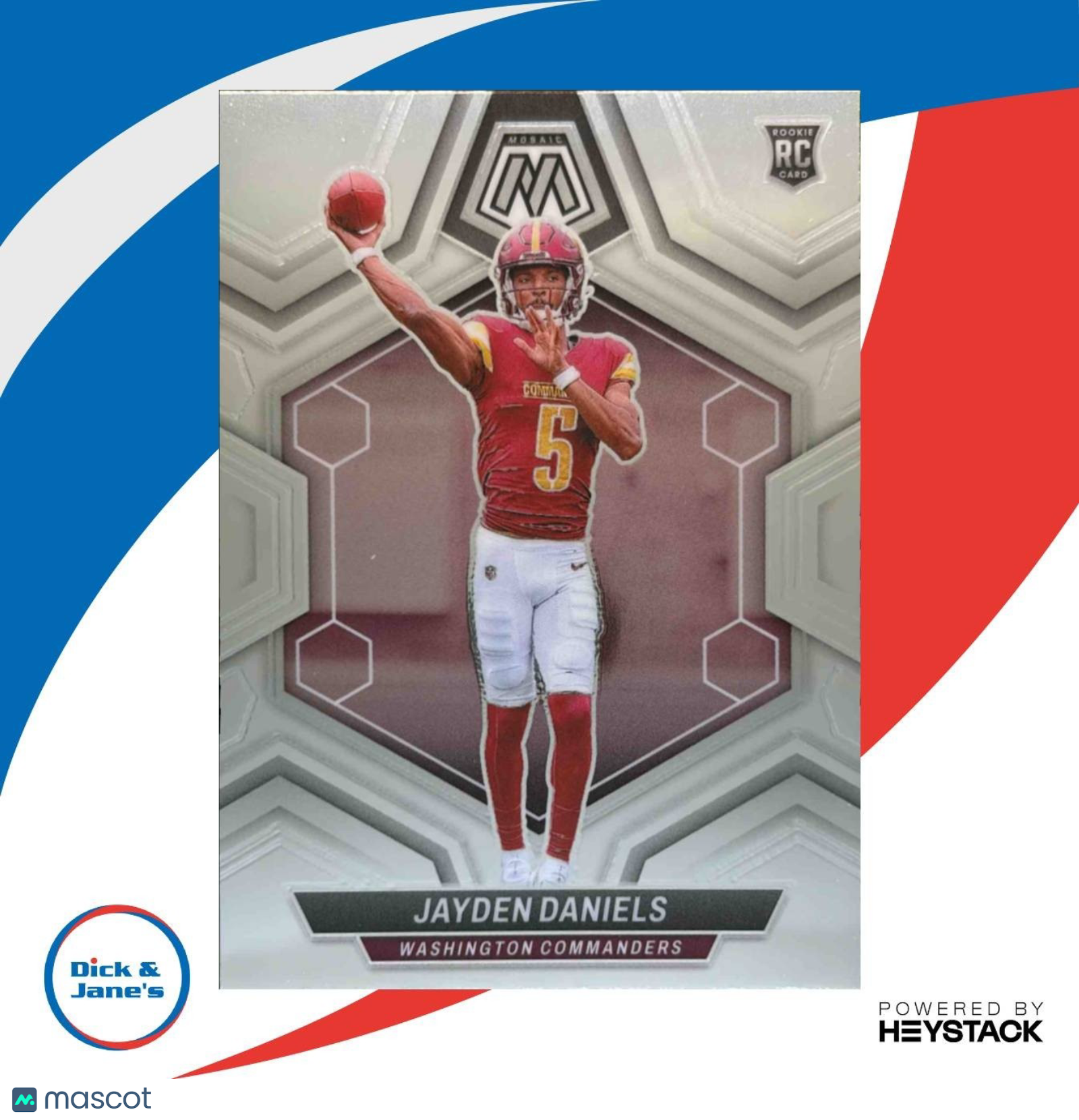 2024 Panini Mosaic Jayden Daniels #302 RC Washington Commanders