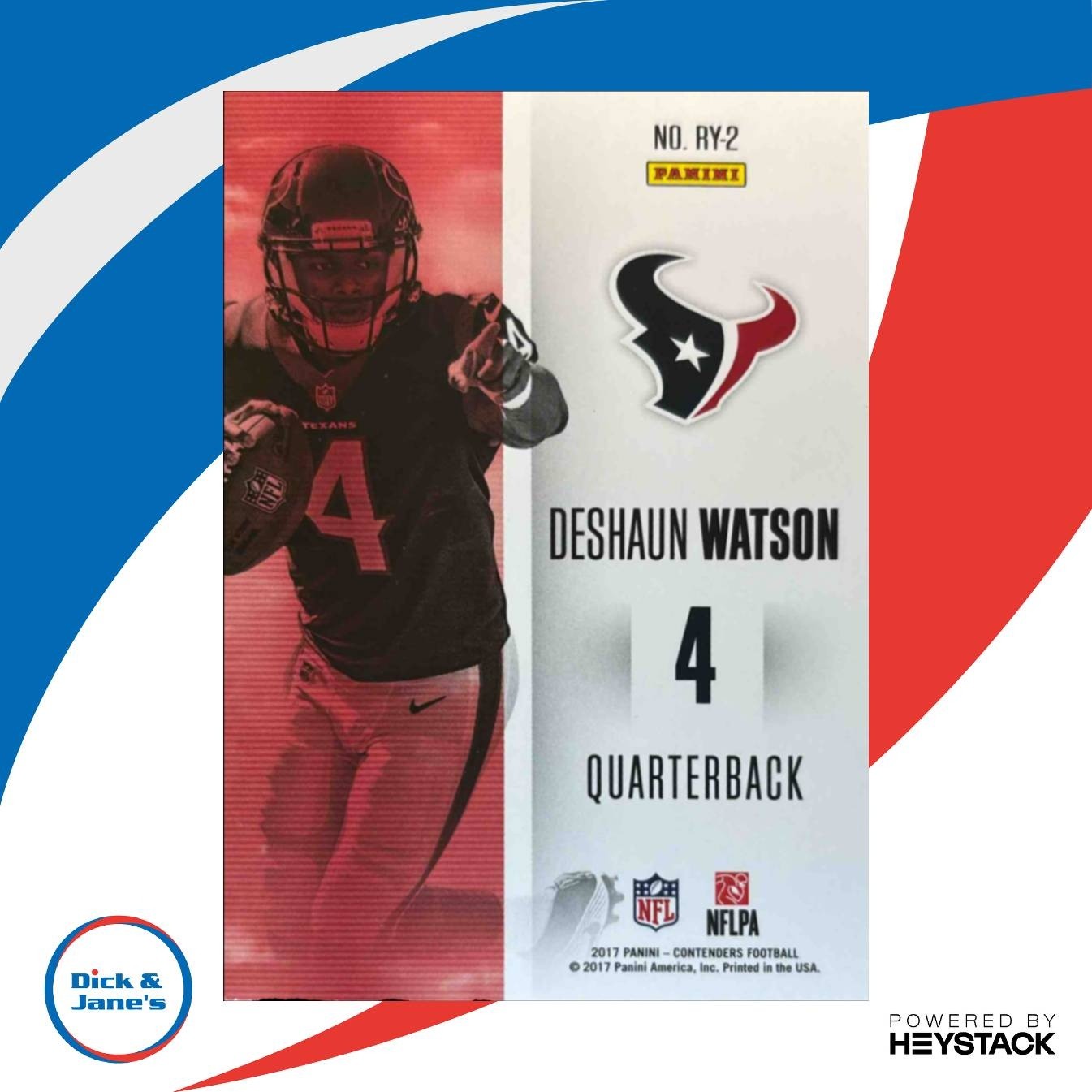2017 Panini Contenders Deshaun Watson Rookie of the Year #RY-2 RC Houston Texans