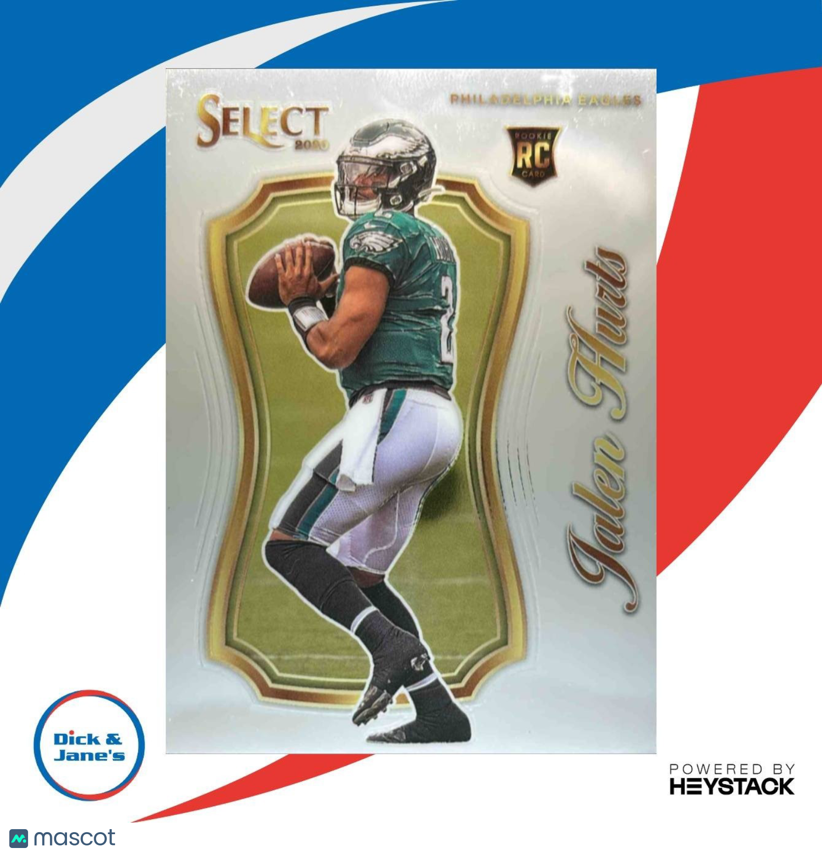 2020 Panini Select Jalen Hurts Certified Rookies #SCR-22 RC Philadelphia Eagles