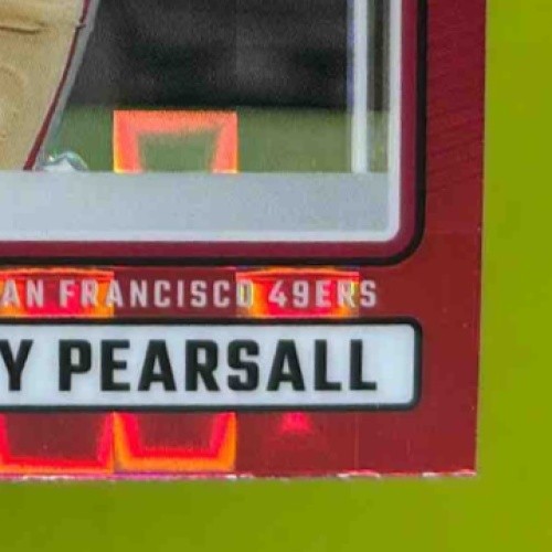 2024 Donruss Ricky Pearsall Optic Rated Rookie Preview Red Pandora #318 49ers