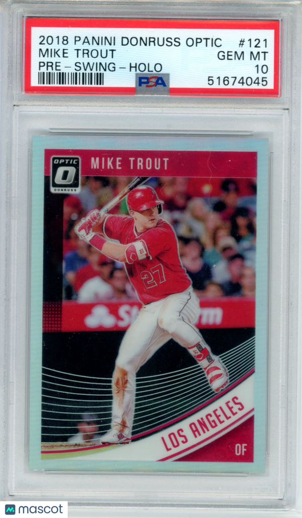 2018 Panini Donruss Optic Mike Trout #121 PSA 10 Baseball