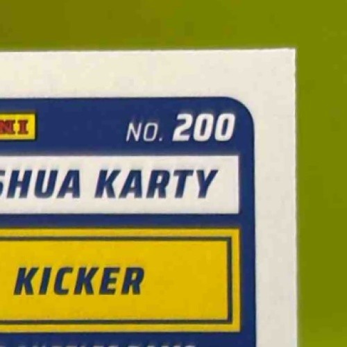 2025 Panini Score Joshua Karty First Down 8/10 #200 Los Angeles Rams