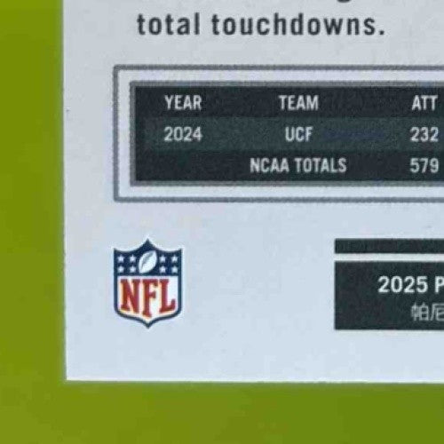 2025 Panini Luminance RJ Harvey Yellow /299 #174 RC Auto Denver Broncos