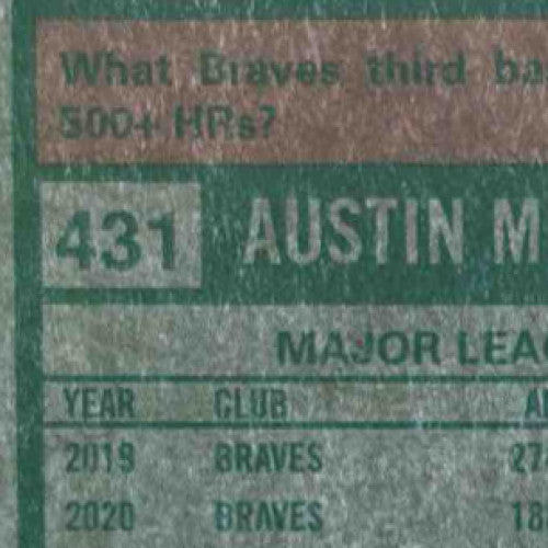 2024 Topps Heritage Austin Riley Chrome 152/999 #431 Atlanta Braves