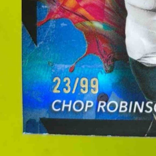 2024 Topps Finest Chop Robinson Blue Refractor /99 #287 Rare RC Miami Dolphins