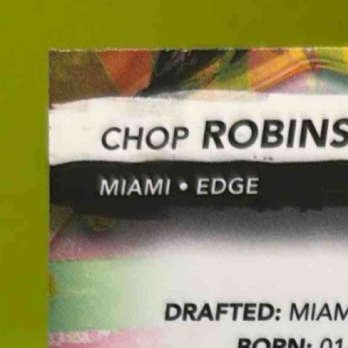 2024 Topps Finest Chop Robinson Blue Refractor /99 #287 Rare RC Miami Dolphins