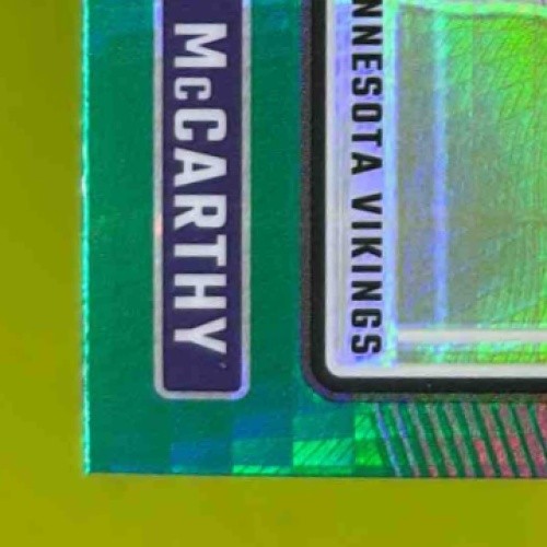 2024 Donruss Optic J.J. McCarthy Green Hyper #235 Rated Rookie Minnesota Vikings