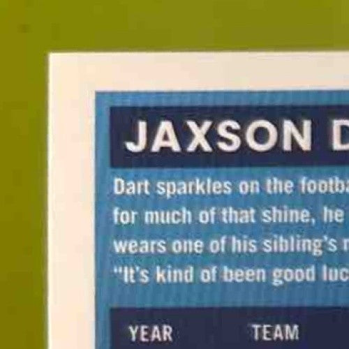 2025 Panini Donruss Jaxson Dart Rated Rookie #400 RC New York Giants