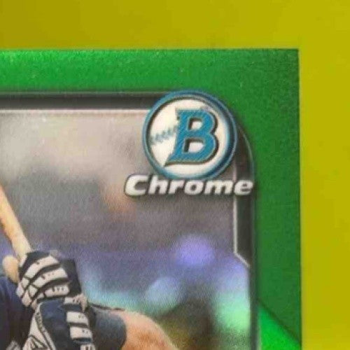 2022 Bowman Cal Raleigh Chrome Rookie Auto Green Refractor /99 RC Mariners