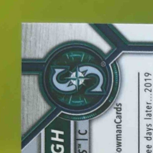 2022 Bowman Cal Raleigh Chrome Rookie Auto Green Refractor /99 RC Mariners