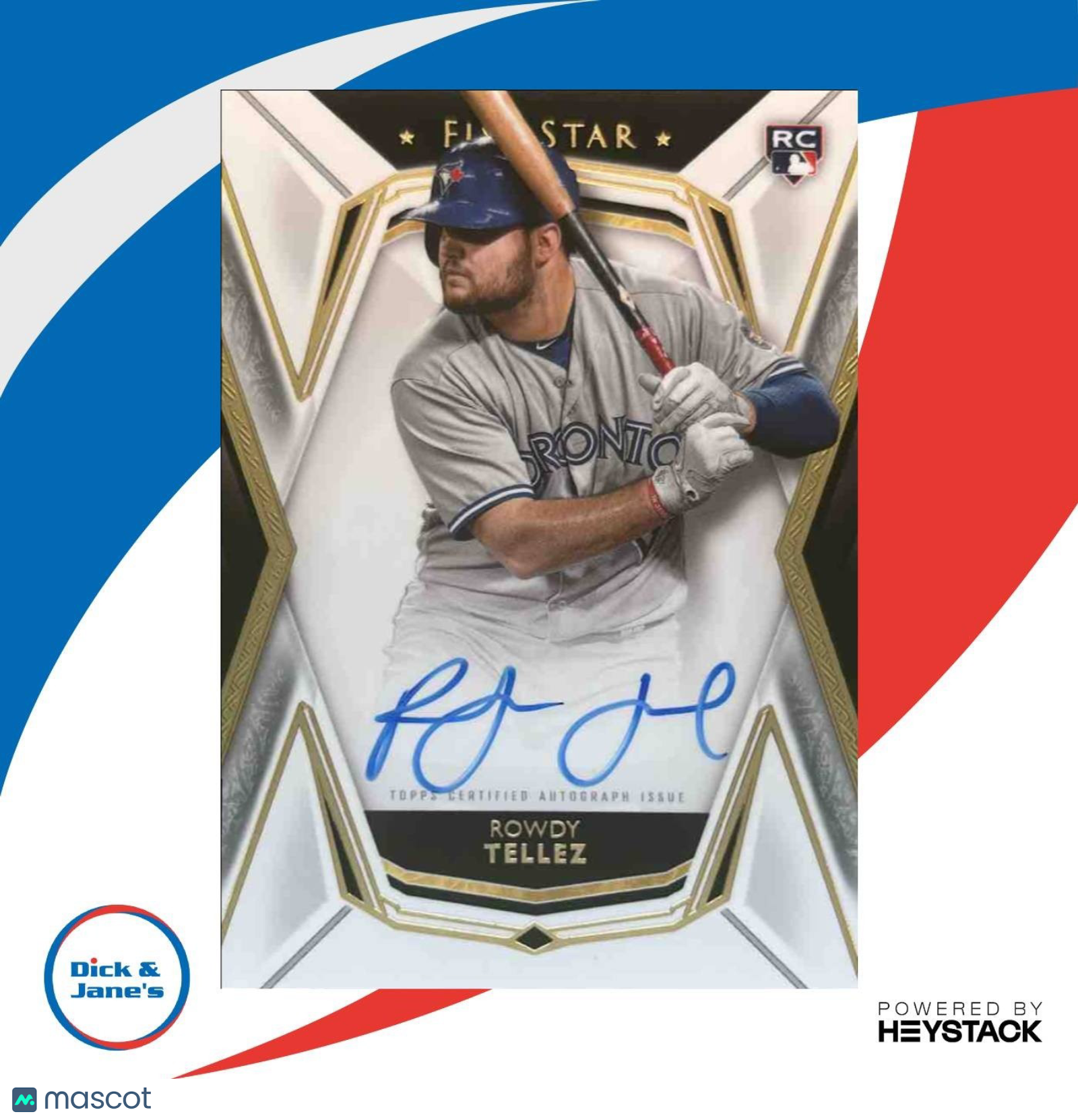 2019 Topps Five Star Rowdy Tellez #FSA-RT RC Auto Toronto Blue Jays