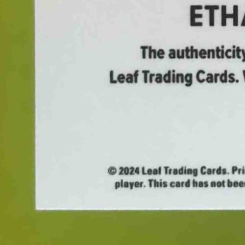 2024 Leaf Press Pass Premium Ethan Holliday Auto Reflector Prismatic Silver /35