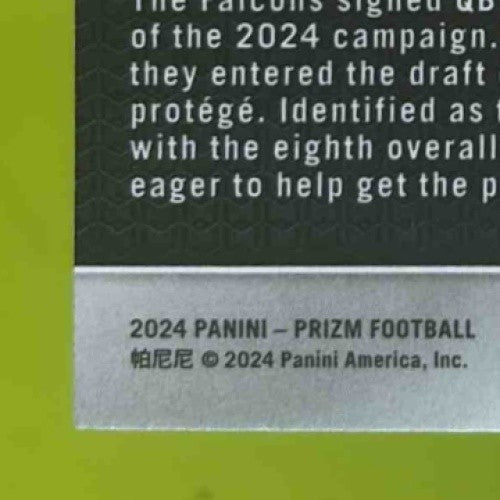 2024 Panini Prizm Michael Penix Jr. Lazer #378 RC Atlanta Falcons