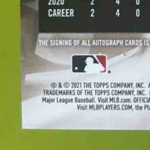 2021 Topps Stadium Club Will Craig Auto #SCBA-WCR RC Pittsburgh Pirates