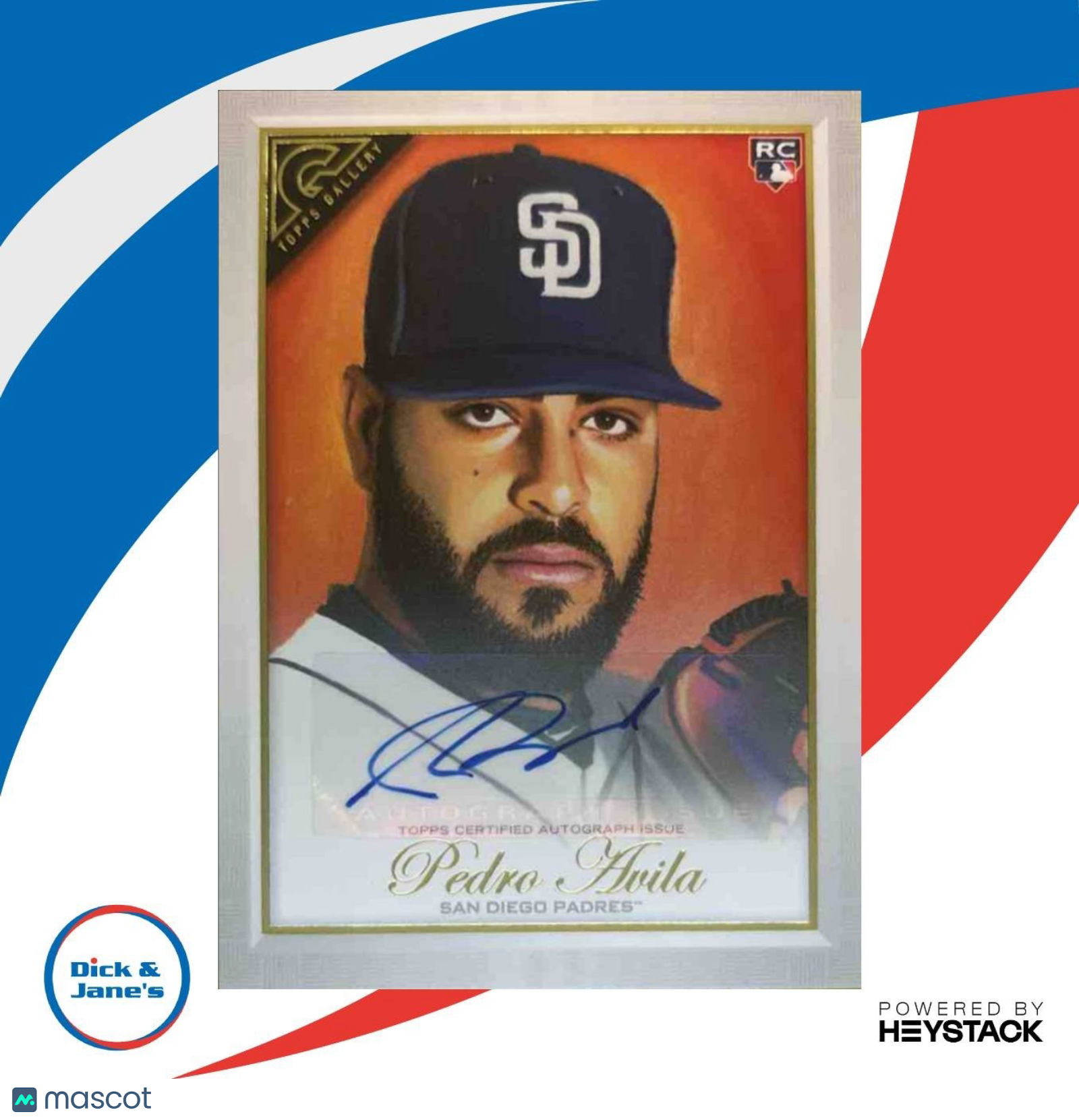 2019 Topps Gallery Pedro Avila Auto #54 RC Padres