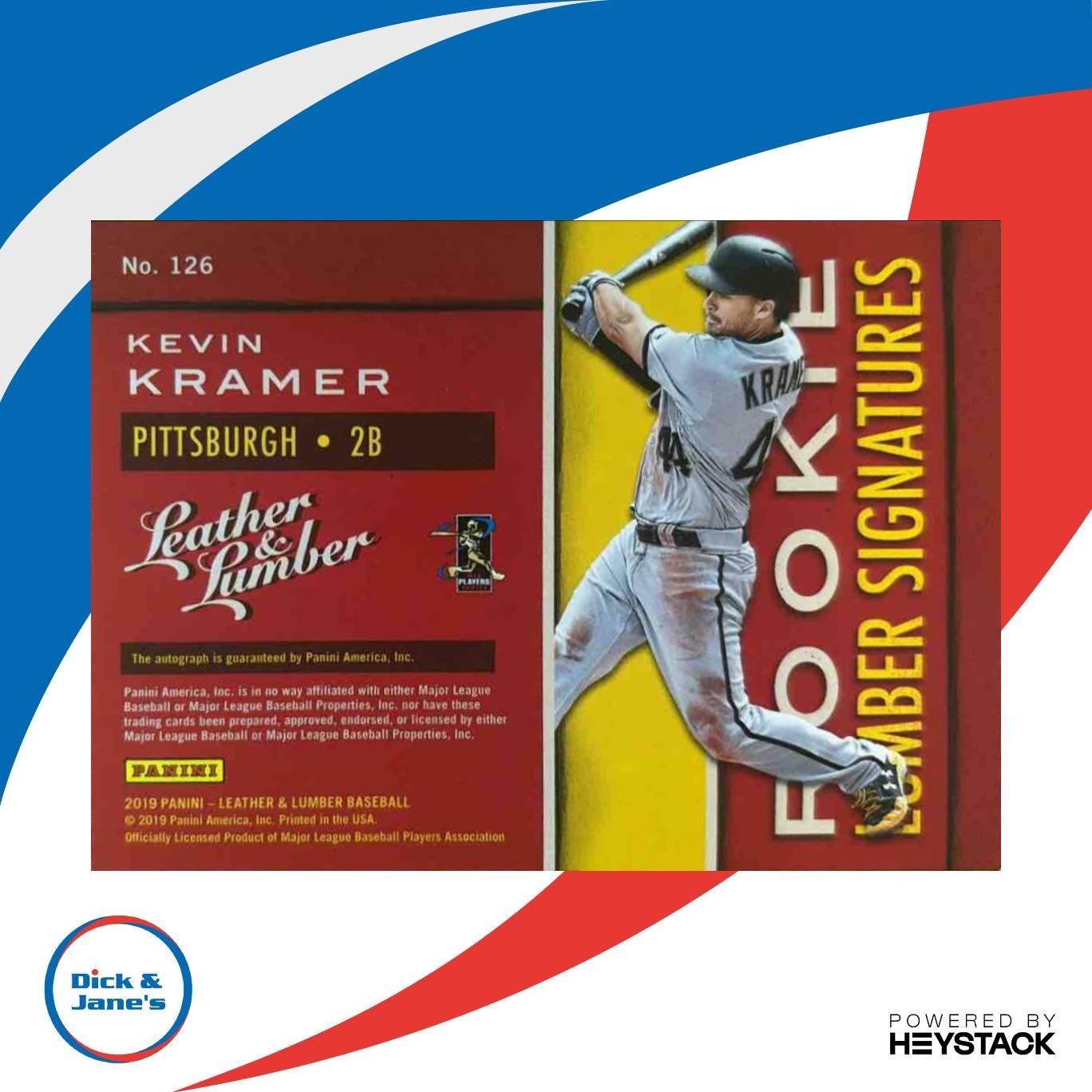 2019 Leather & Lumber Kevin Kramer Rookie Signatures /149 #126 Pirates