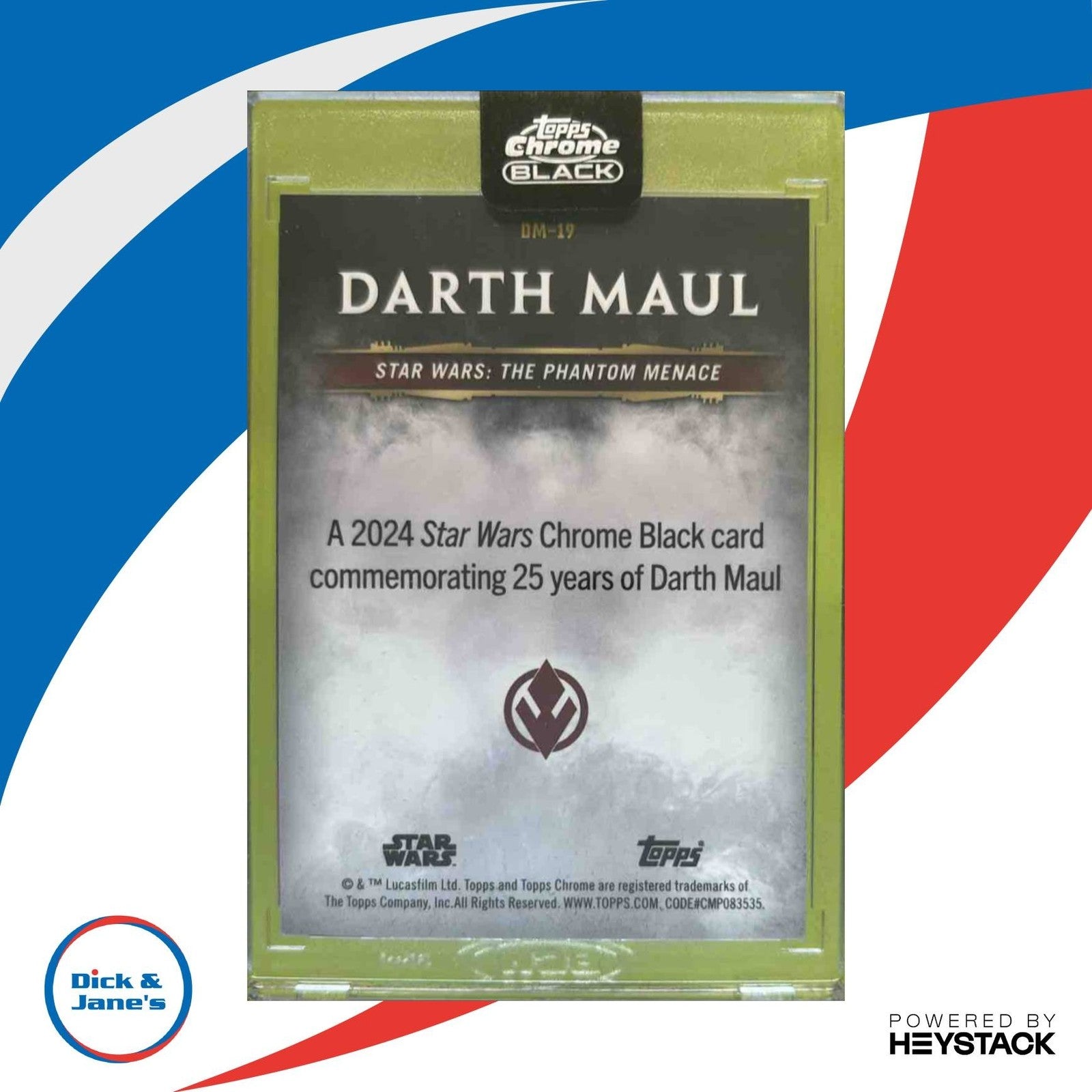 2024 Topps Chrome Black Star Wars Darth Maul 25 Years of #DM-19