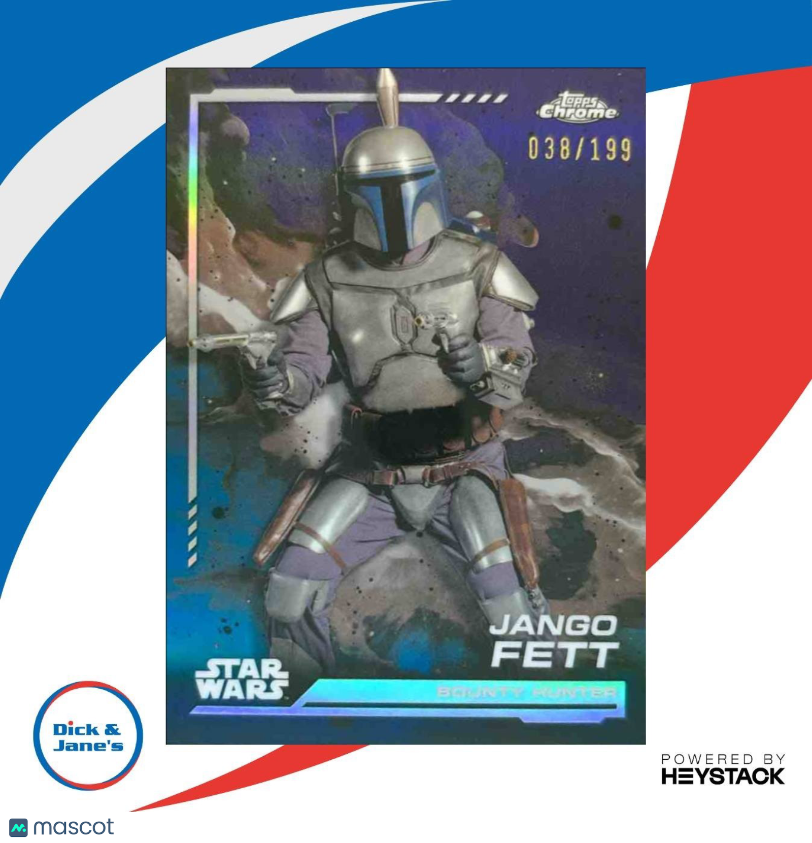 2024 Topps Chrome Star Wars Jango Fett Kamino Aqua Refractor 38/199 #139