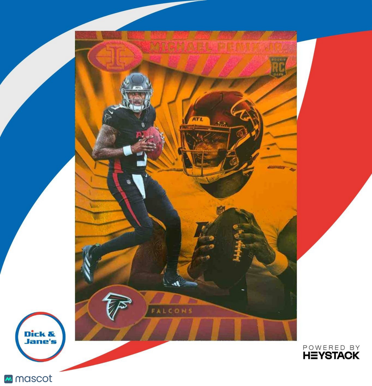 2024 Panini Illusions Michael Penix Jr. Orange Trophy Collection #4 RC Falcons