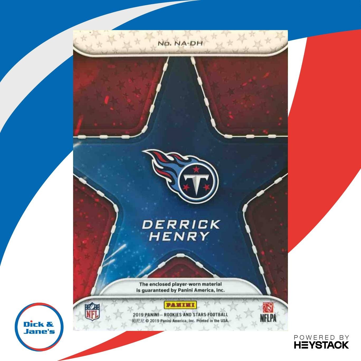 2019 Panini Rookies & Stars Derrick Henry NFL Authentic #NA-DH Tennessee Titans