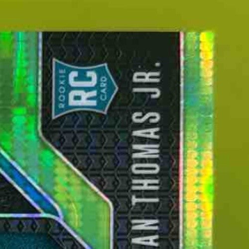 2024 Panini Prizm Brian Thomas Jr. Rookie Gear Neon Green Pulsar MEM RC Jaguars