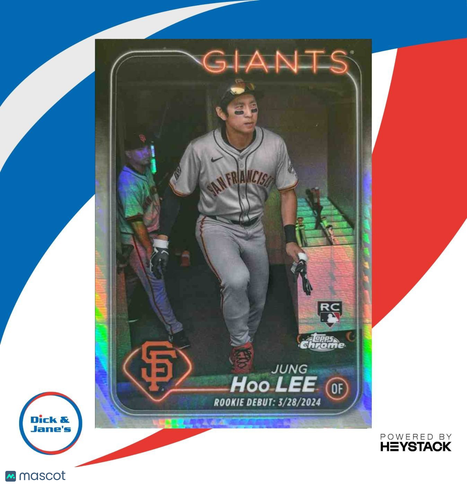 2024 Topps Chrome Update Jung HOO Lee Prism Refractor #USC185 RC Giants