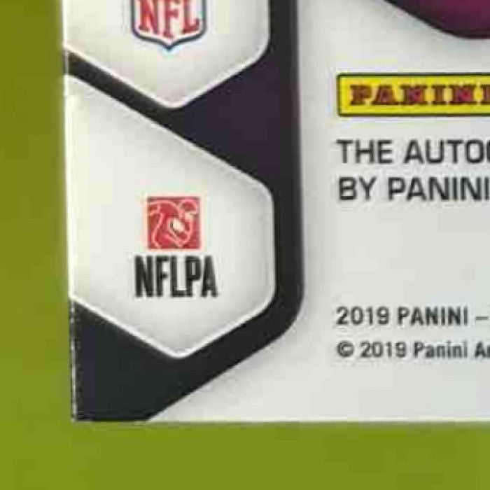 2019 Panini Elements Noah Fant Rookie Neon Signs Red /50 RC Auto Denver Broncos