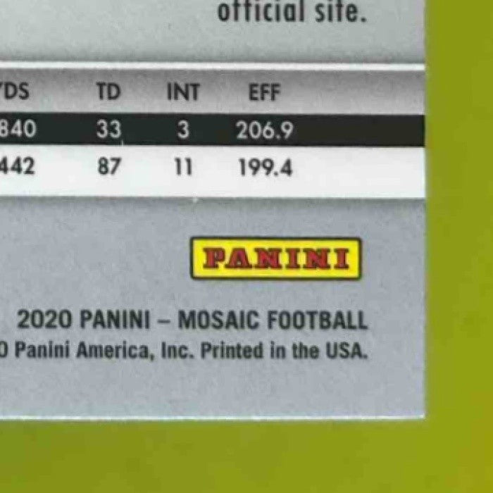 2020 Panini Mosaic Tua Tagovailoa Prizm Red #203 RC Miami Dolphins