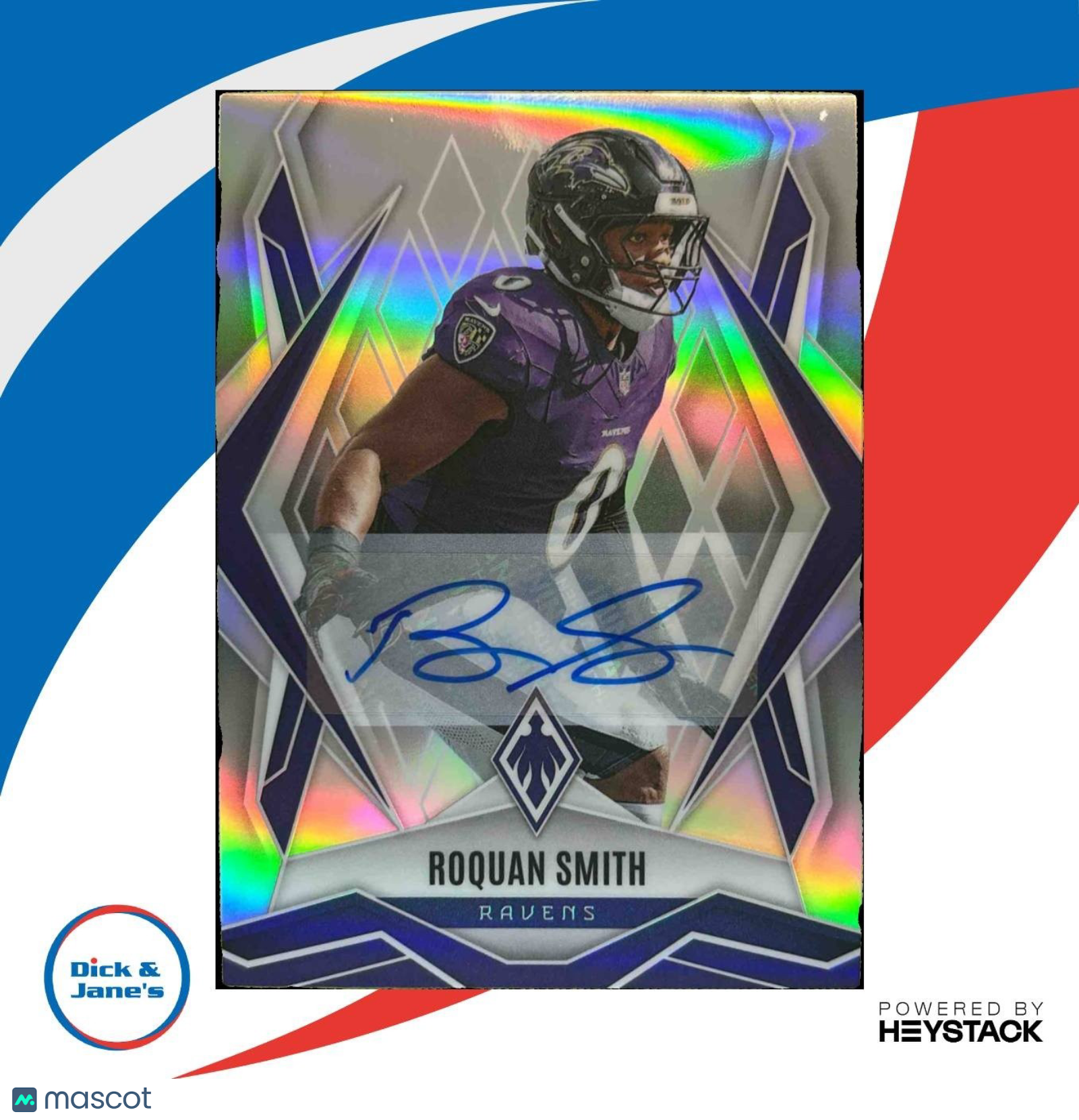 2025 Panini Phoenix Roquan Smith Auto 104/199 #96 Baltimore Ravens