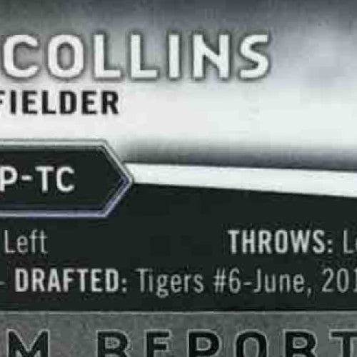 2012 Bowman Platinum Tyler Collins Prospect Auto Green /399 Detroit Tigers