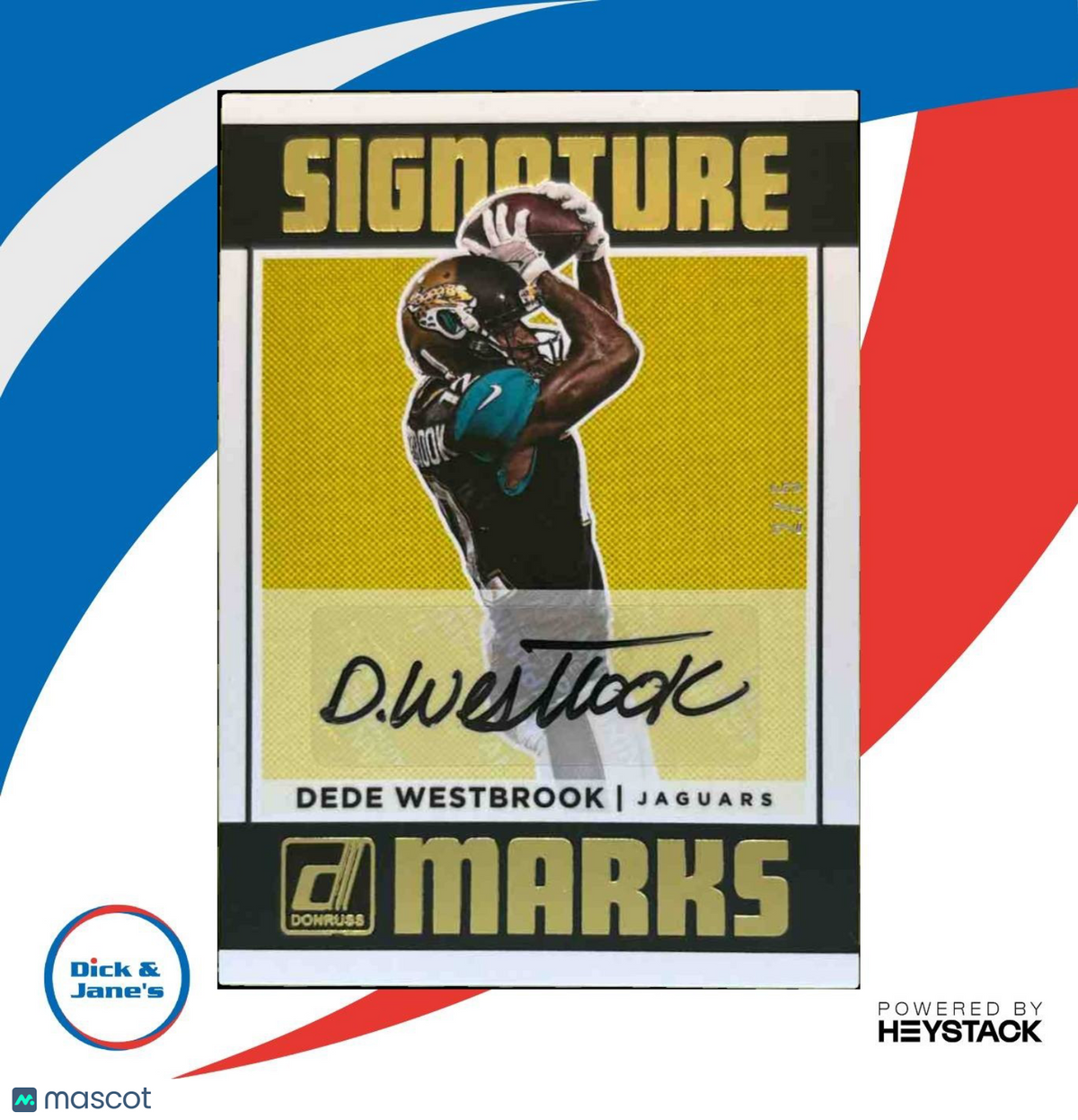 2018 Panini Donruss Dede Westbrook Signature Marks Auto Jacksonville Jaguars