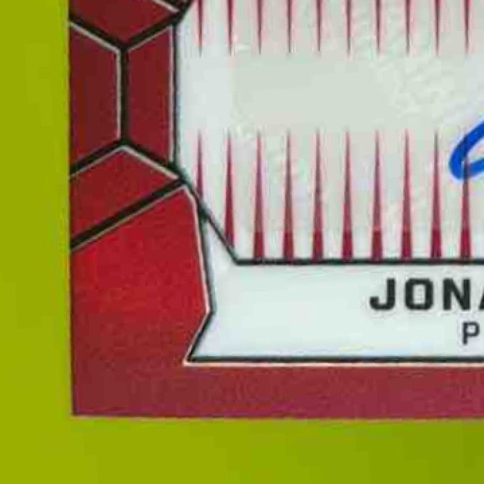 2024 Panini Obsidian Jonathon Brooks Rookie Jumbo Jersey Auto Red /75 Panthers