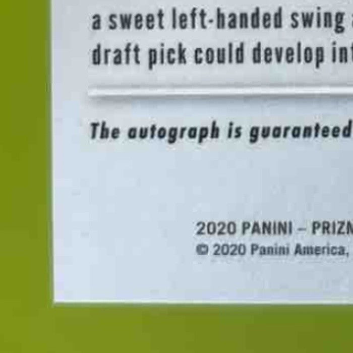 2020 Panini Prizm Draft Picks Evan Carter Auto Tiger Stripes /25 #PDP50