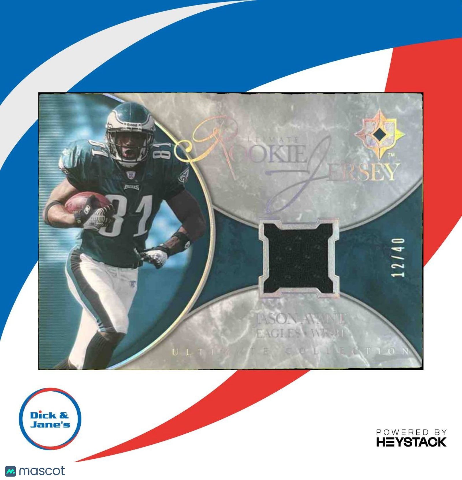 2006 Upper Deck Ultimate Collection Jason Avant Rookie Jerseys /40 RC Eagles