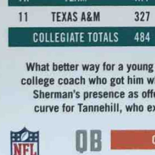 2012 Panini Rookies & Stars Ryan Tannehill /499 #220 RC Auto Patch Dolphins