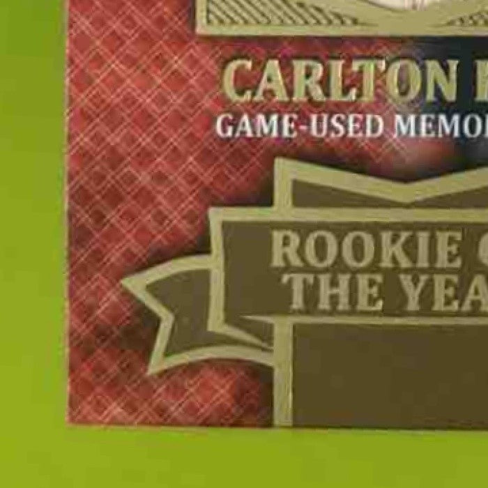 2013 Topps Carlton Fisk Chasing History Relics Gold 14/99 MEM Boston Red Sox