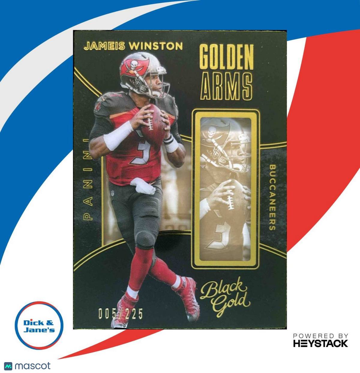2016 Panini Black Gold Jameis Winston Golden Arms /225 Tampa Bay Buccaneers
