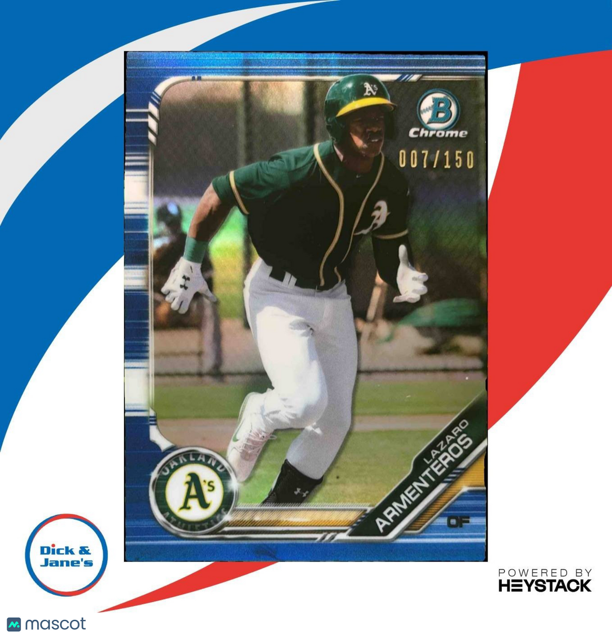 2019 Bowman Chrome Lazaro Armenteros Prospects Blue /150 #BCP-212 Athletics