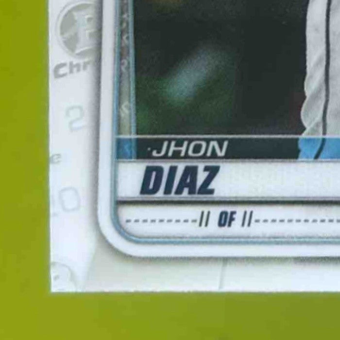 2020 Bowman Jhon Diaz Chrome Prospects #BCP-30 Tampa Bay Rays
