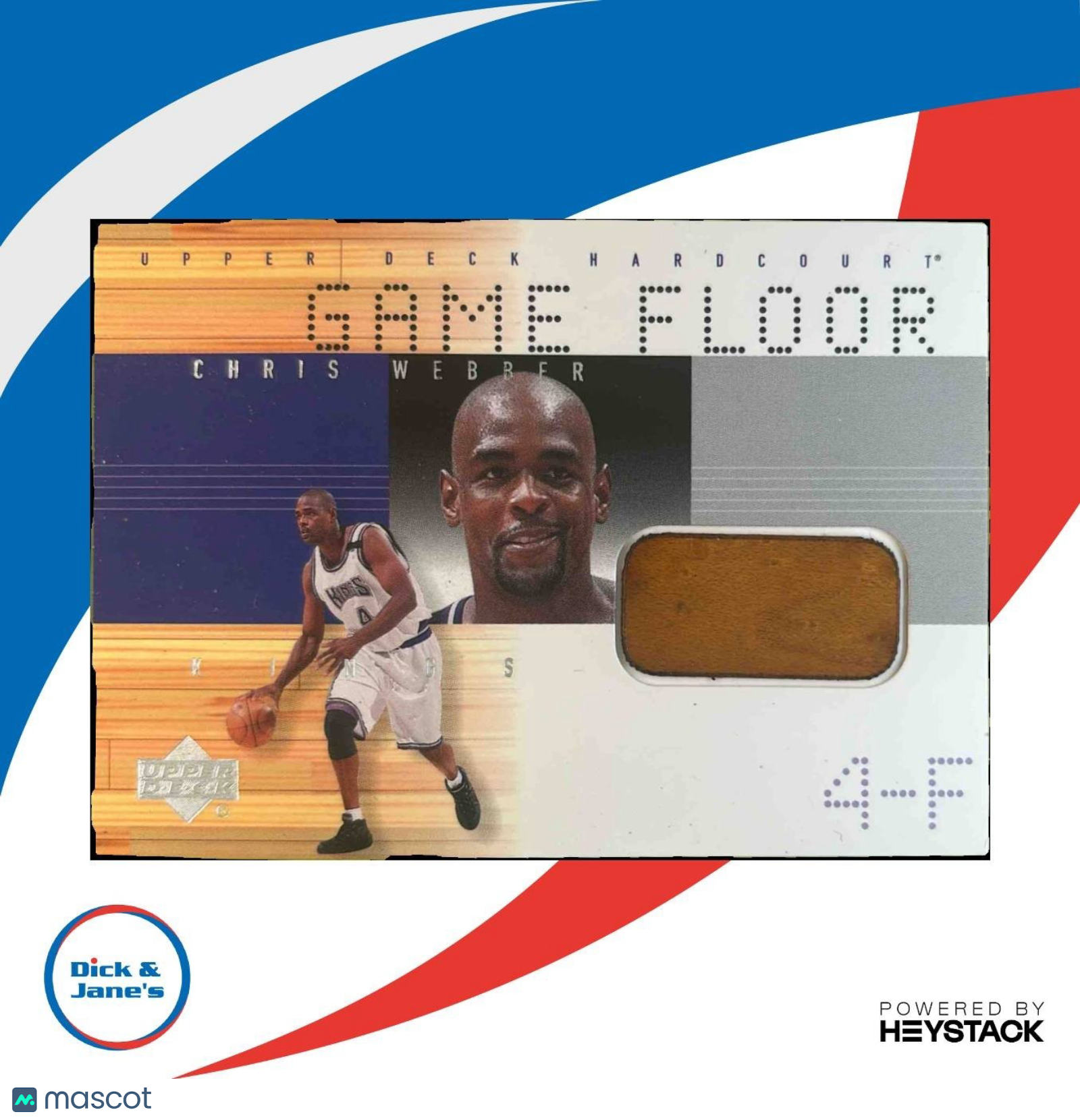 2000-01 Upper Deck Hardcourt Chris Webber Game Floor #CW-F Sacramento Kings