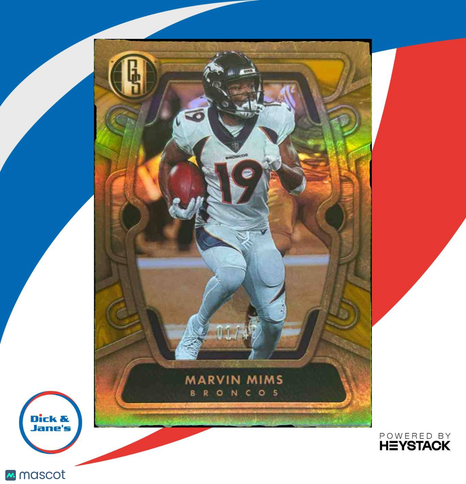 2024 Panini Gold Standard Marvin Mims Citrine 1/40 #29 Denver Broncos