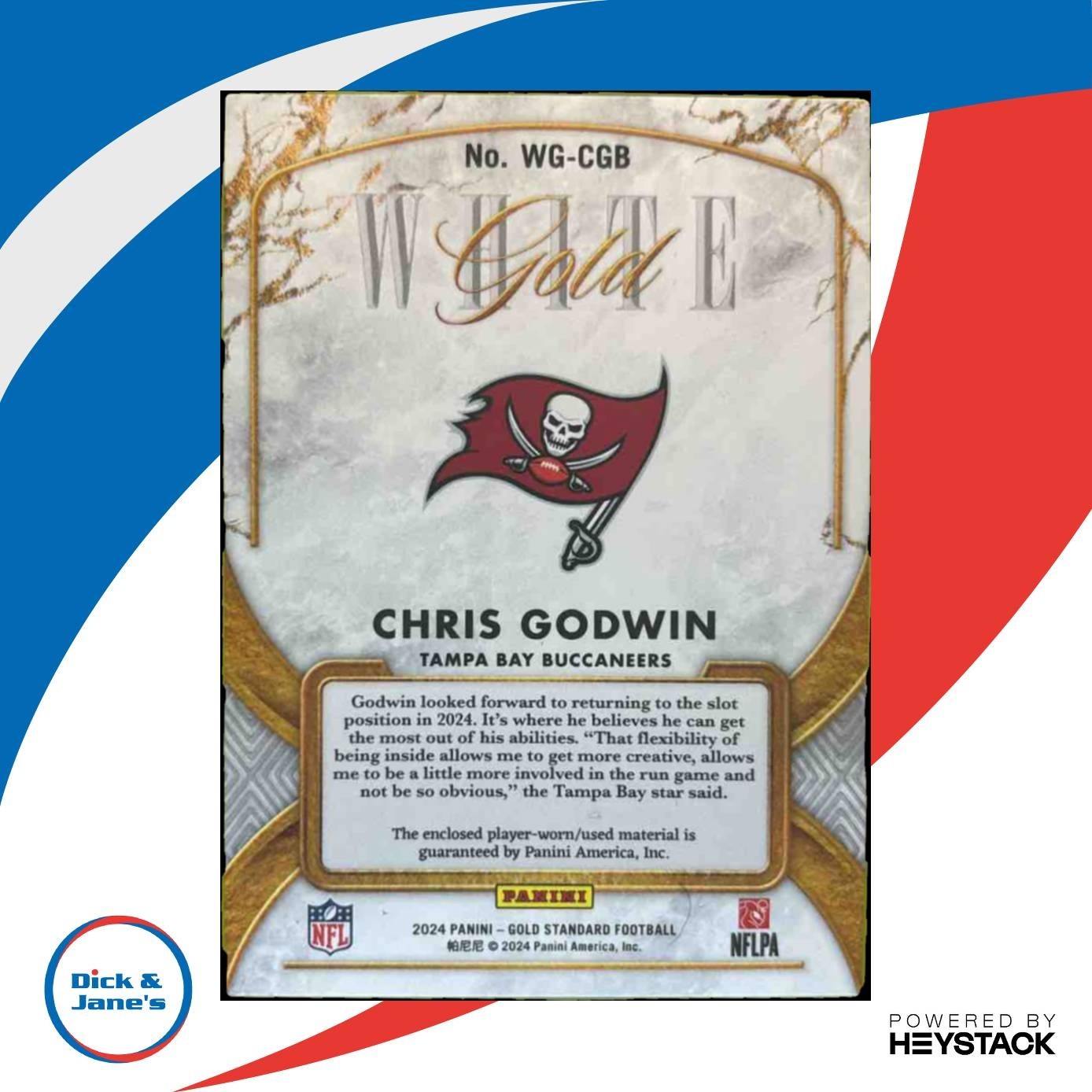 2024 Panini Gold Standard Chris Godwin White Memoribilia /299 MEM Buccaneers