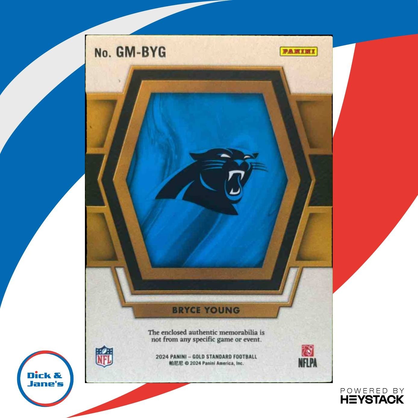 2024 Panini Gold Standard Bryce Young Mine 198/299 #GM-BYG MEM Carolina Panthers