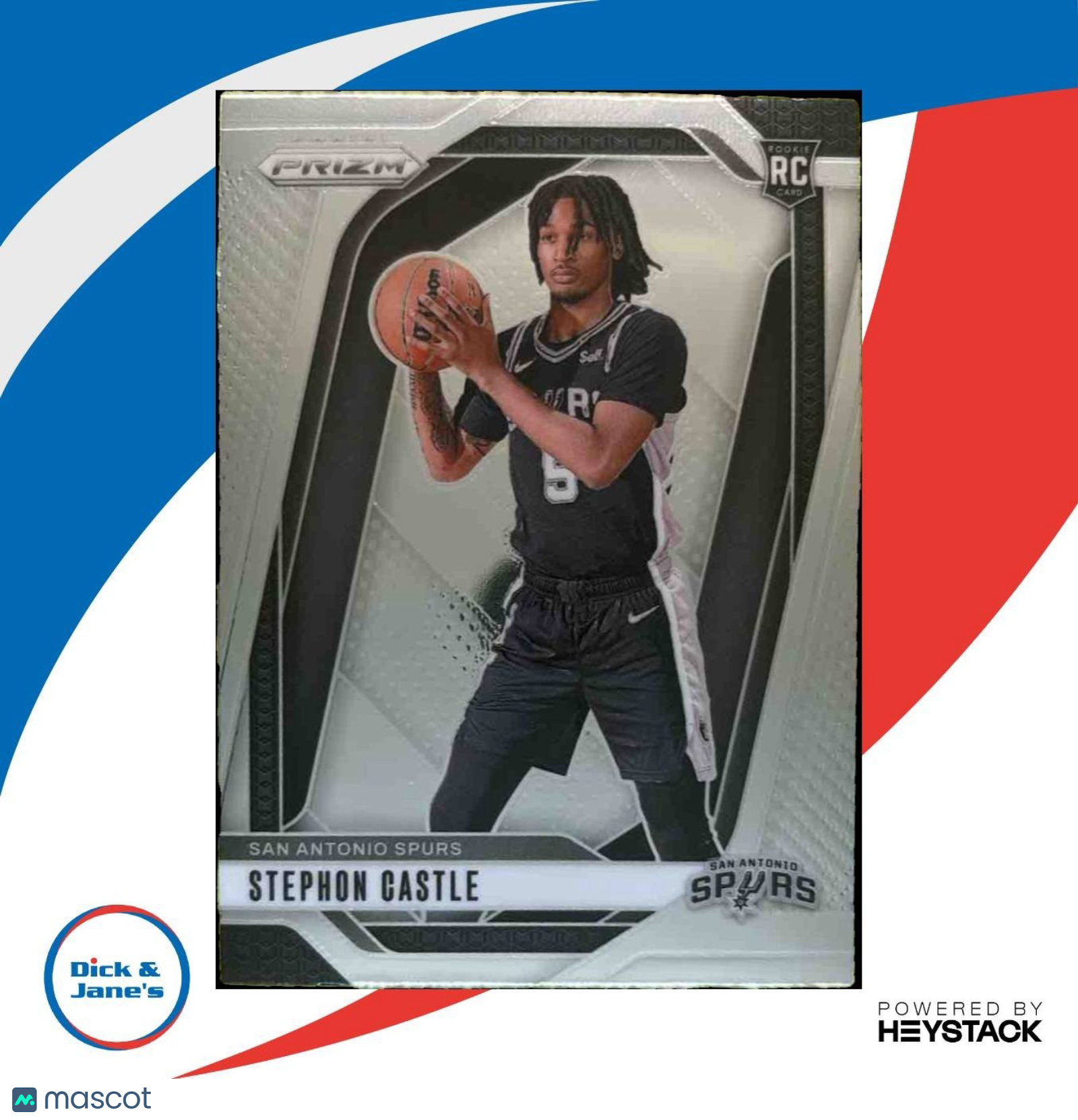 2024-25 Panini Prizm Stephon Castle #234 RC San Antonio Spurs